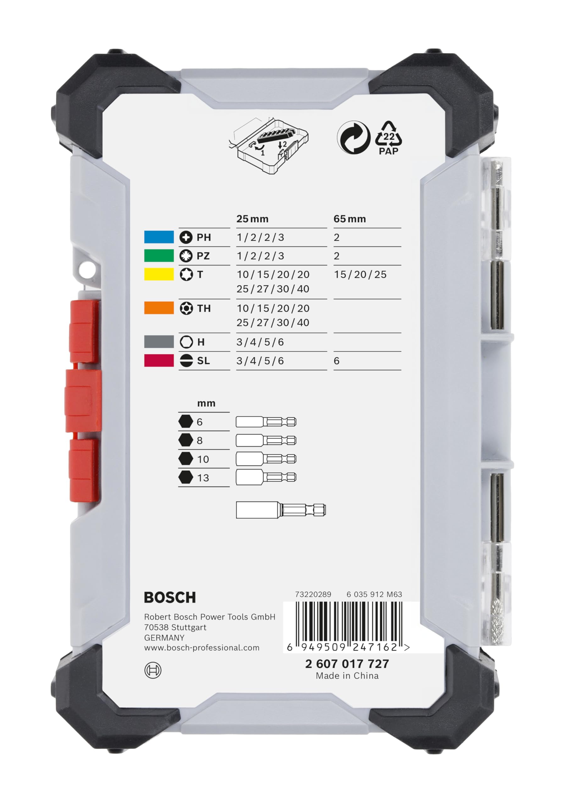 bosch-extra-hard-schrauberbit-set-43-teilig-1-4-sechskant-s2-stahl-farbcodiert-i image 3