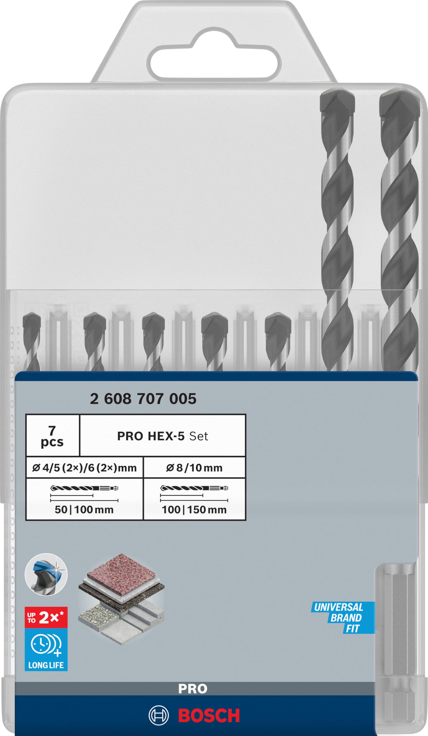 bosch-professional-pro-hex-5-bohrer-set-7-teilig-4x100-5x100-6x100-8x150-10x150- image 2