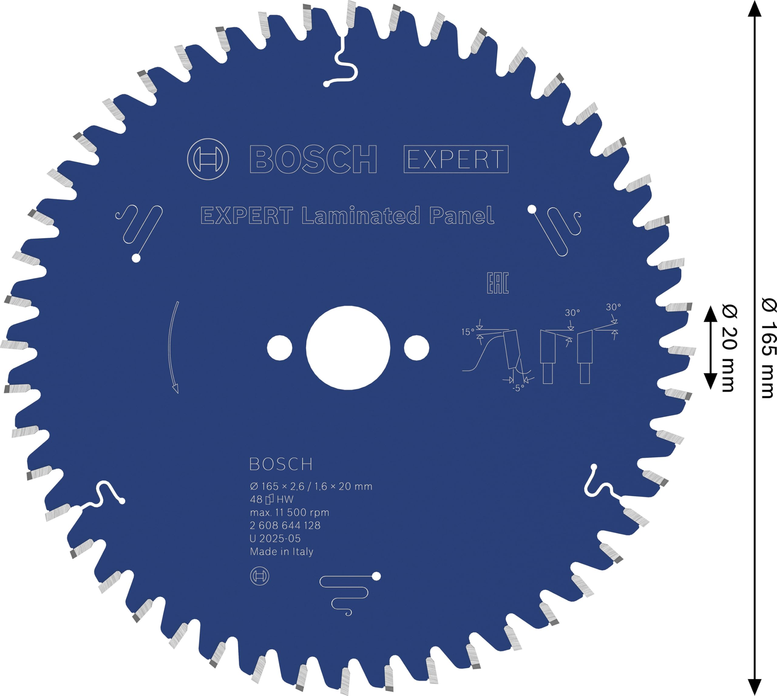 bosch-expert-laminated-panel-kreiss-geblatt-165-x-20-mm-z48-f-r-handkreiss-gen-c image 3