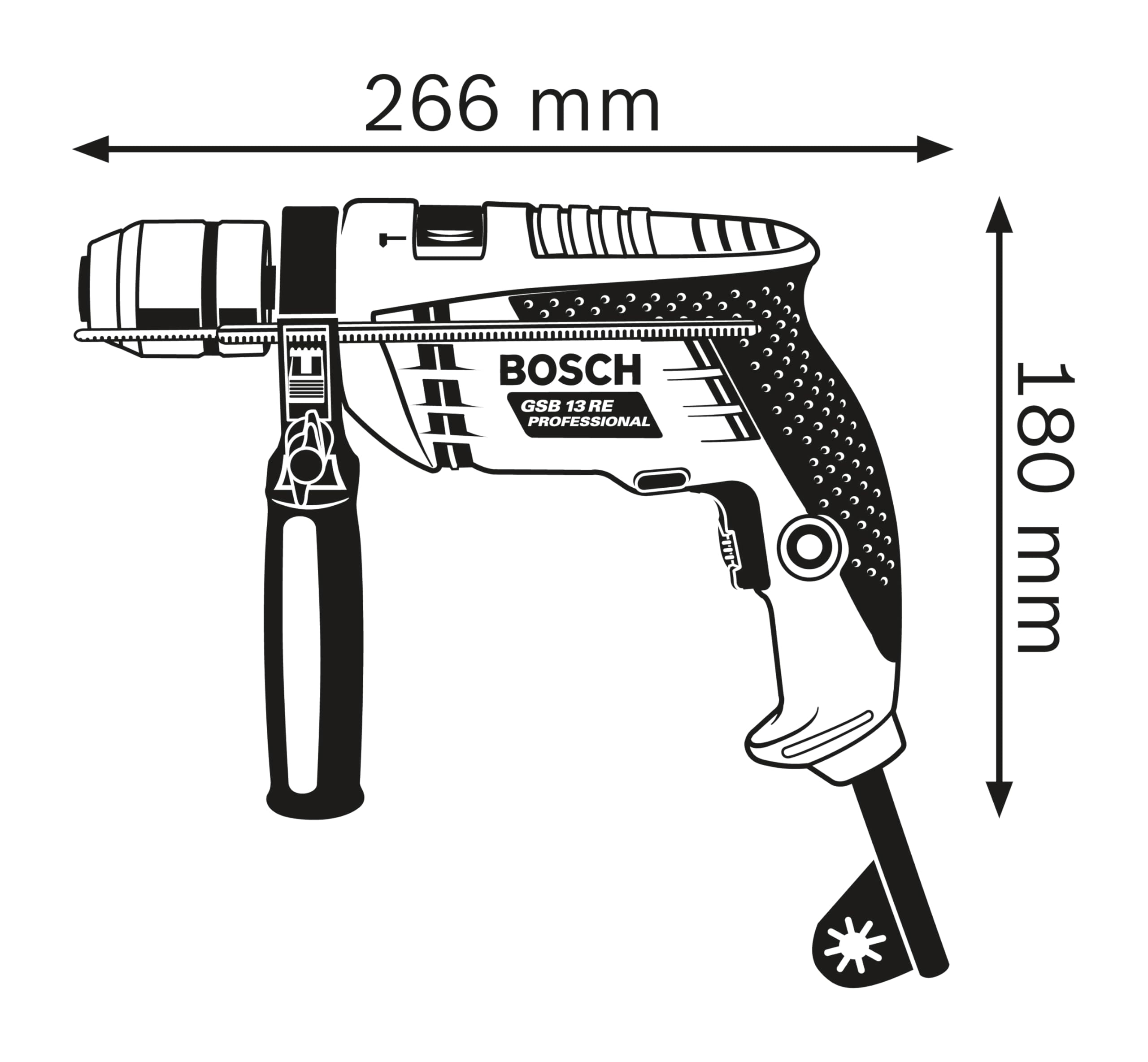 bosch-professional-schlagbohrmaschine-gsb-13-re-600-w-13-mm-schnellspannbohrfutt image 2