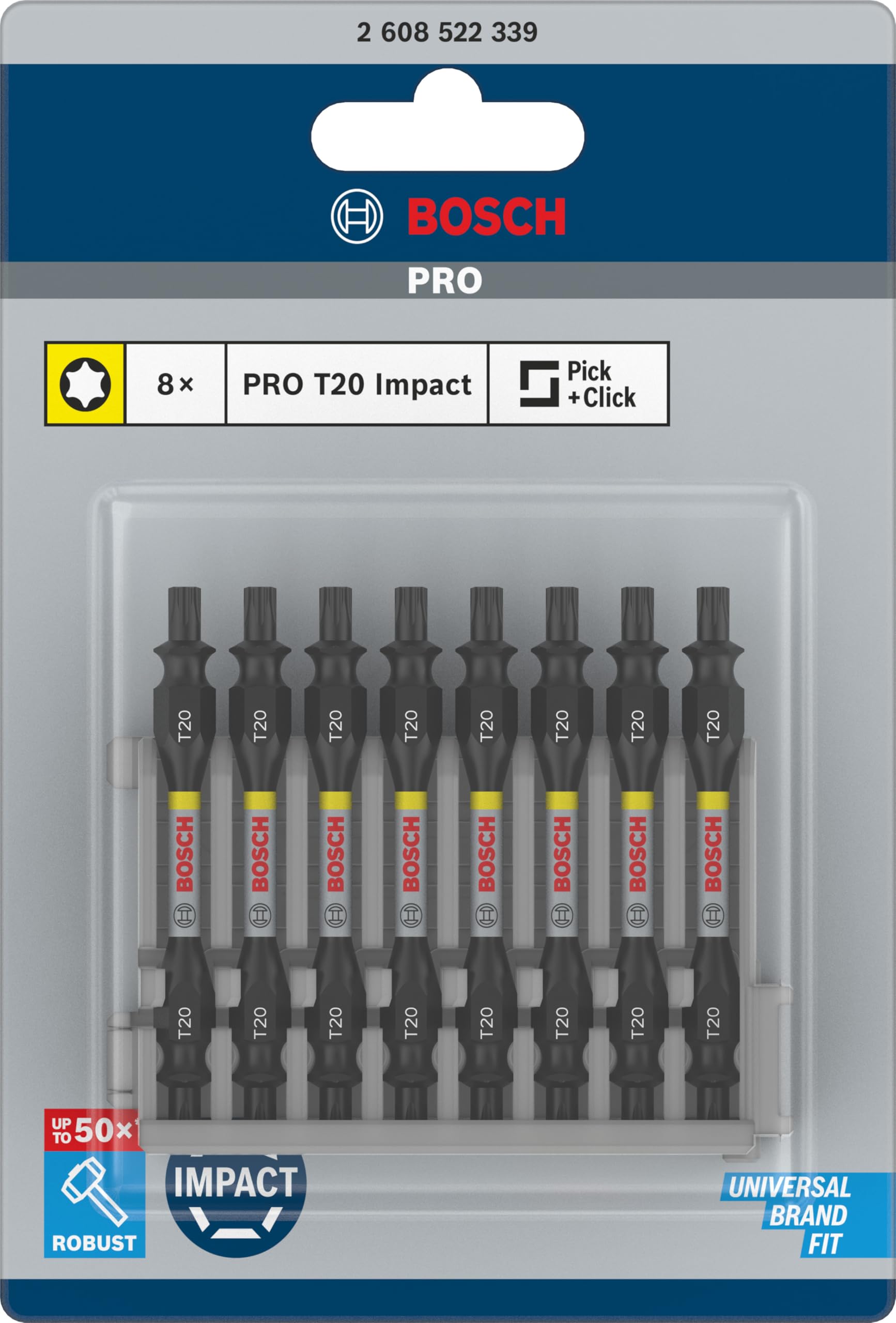 bosch-pro-impact-schrauberbits-t20-8er-set-mit-doppelklingen-und-pick-and-click- image 2