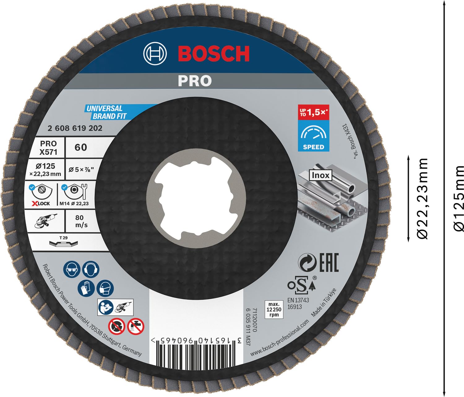 bosch-accessories-gewinkelte-f-cherschleifscheibe-x571-best-for-metal-x-lock-125 image 3