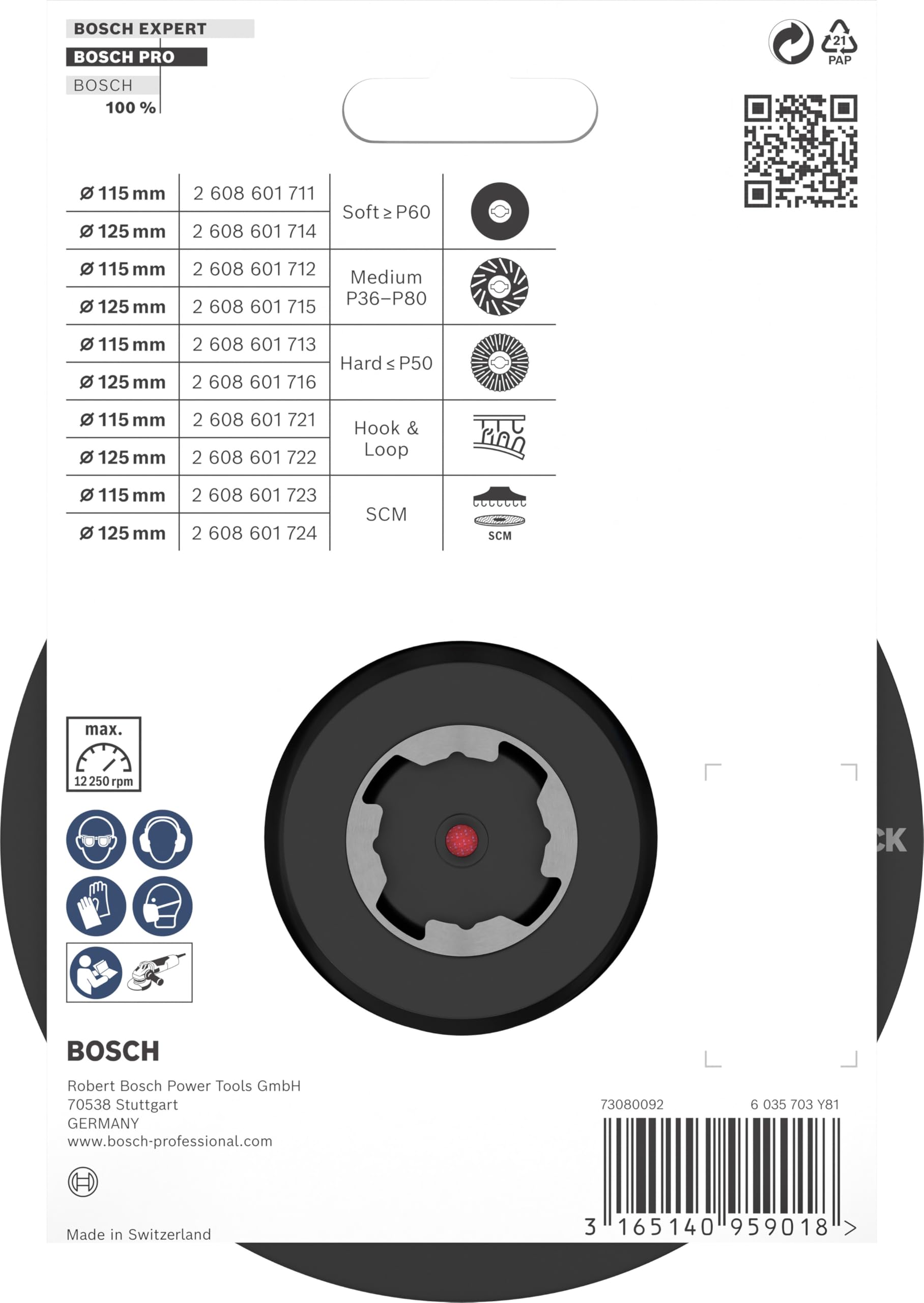 bosch-pro-backing-pad-f-r-kleine-winkelschleifer-x-lock-klettverschluss-125-mm image 3