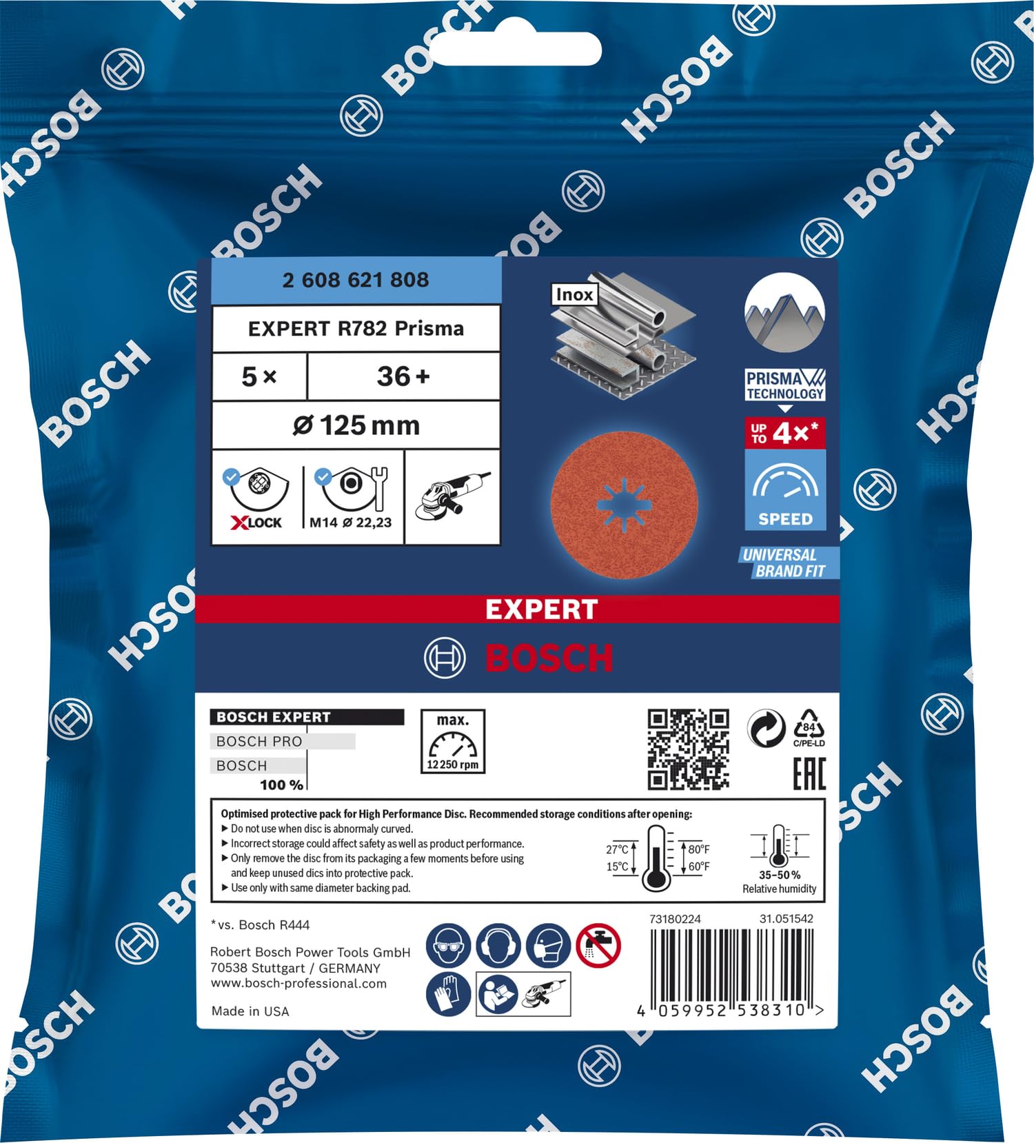 bosch-professional-expert-r782-prisma-ceramic-x-lock-fiberscheiben-5-st-ck-125-m image 2