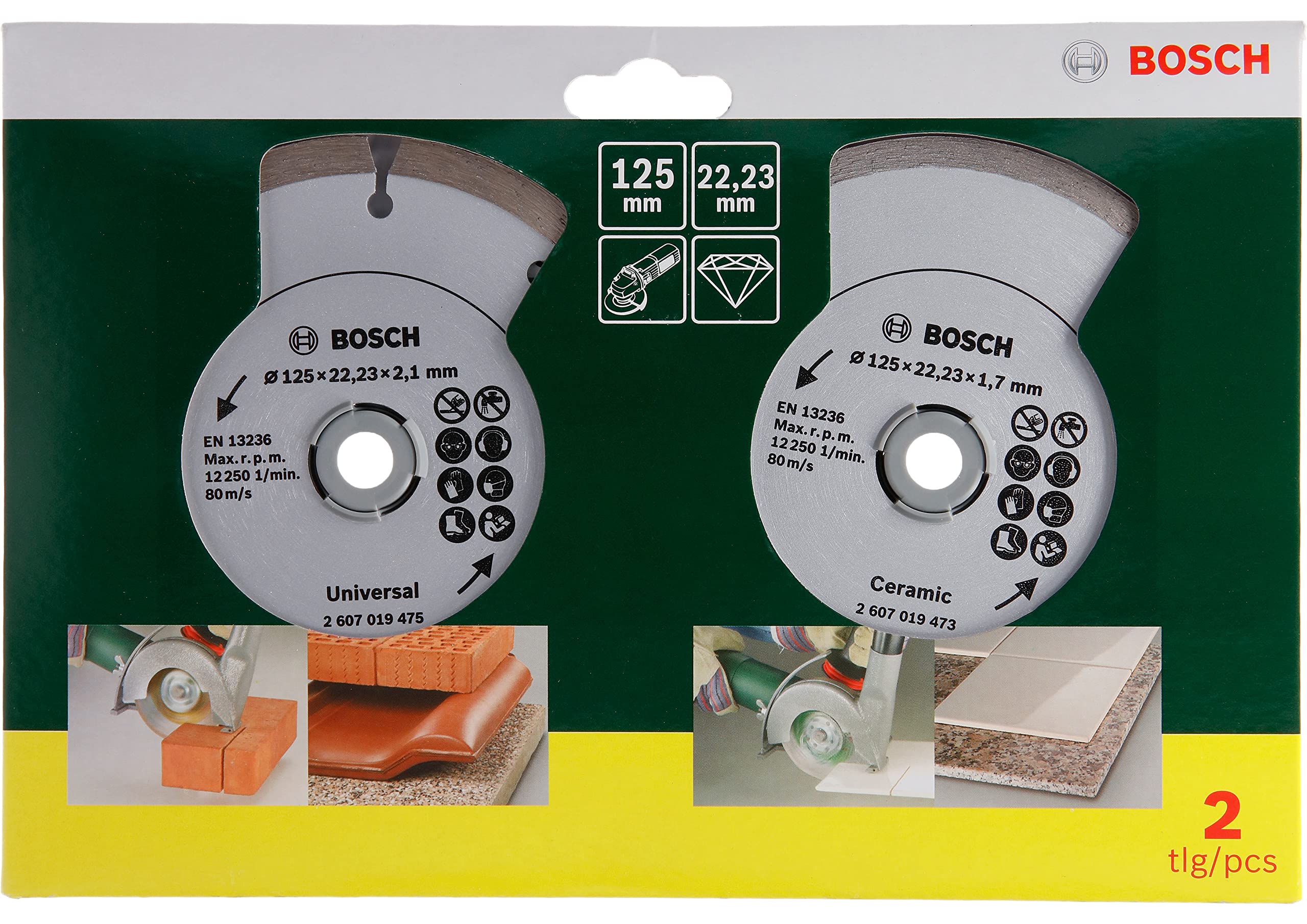 bosch-home-and-garden-2x-diamanttrennscheiben-promoline-125-mm-f-r-fliesen-und-b image 2