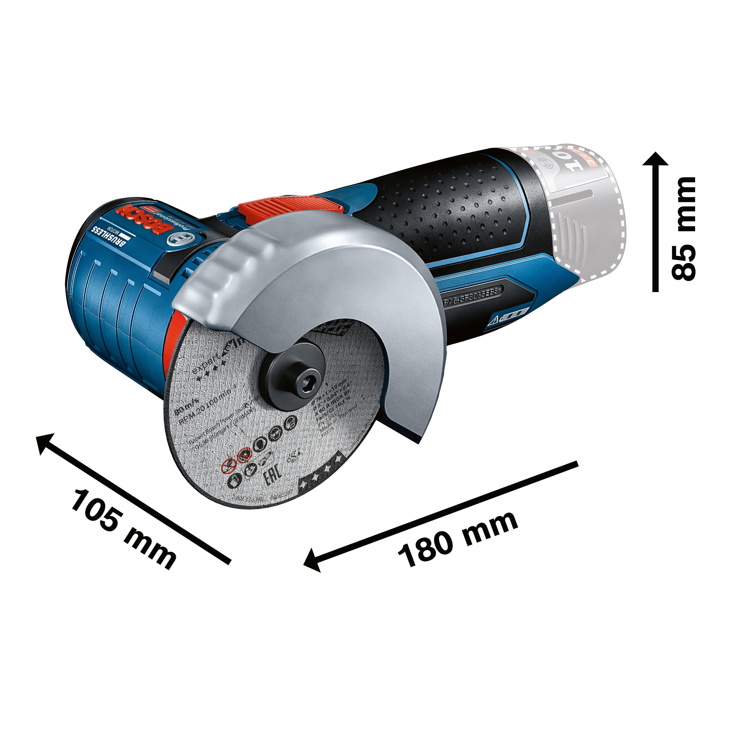 bosch-professional-akku-winkelschleifer-gws-12v-76-set-inkl-2x-2-0-ah-akku-5-tlg image 2