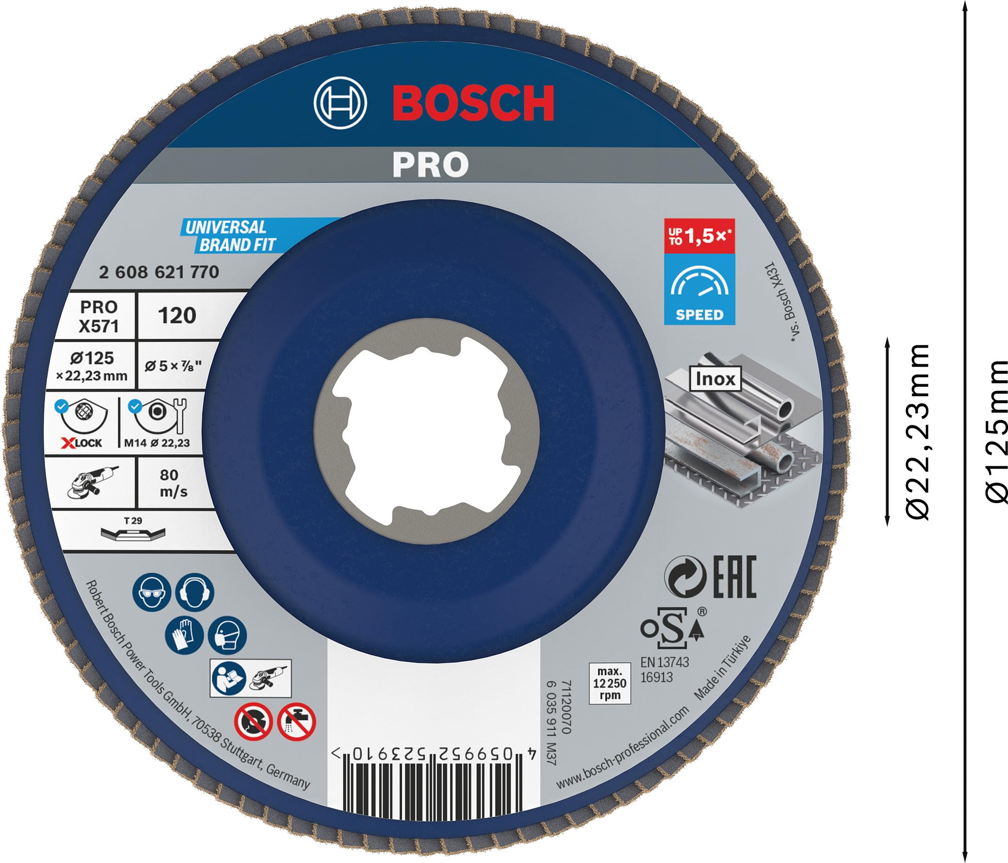 bosch-professional-f-cherschleifscheibe-x571-best-for-metal-x-lock-125-mm-p-120- image 2