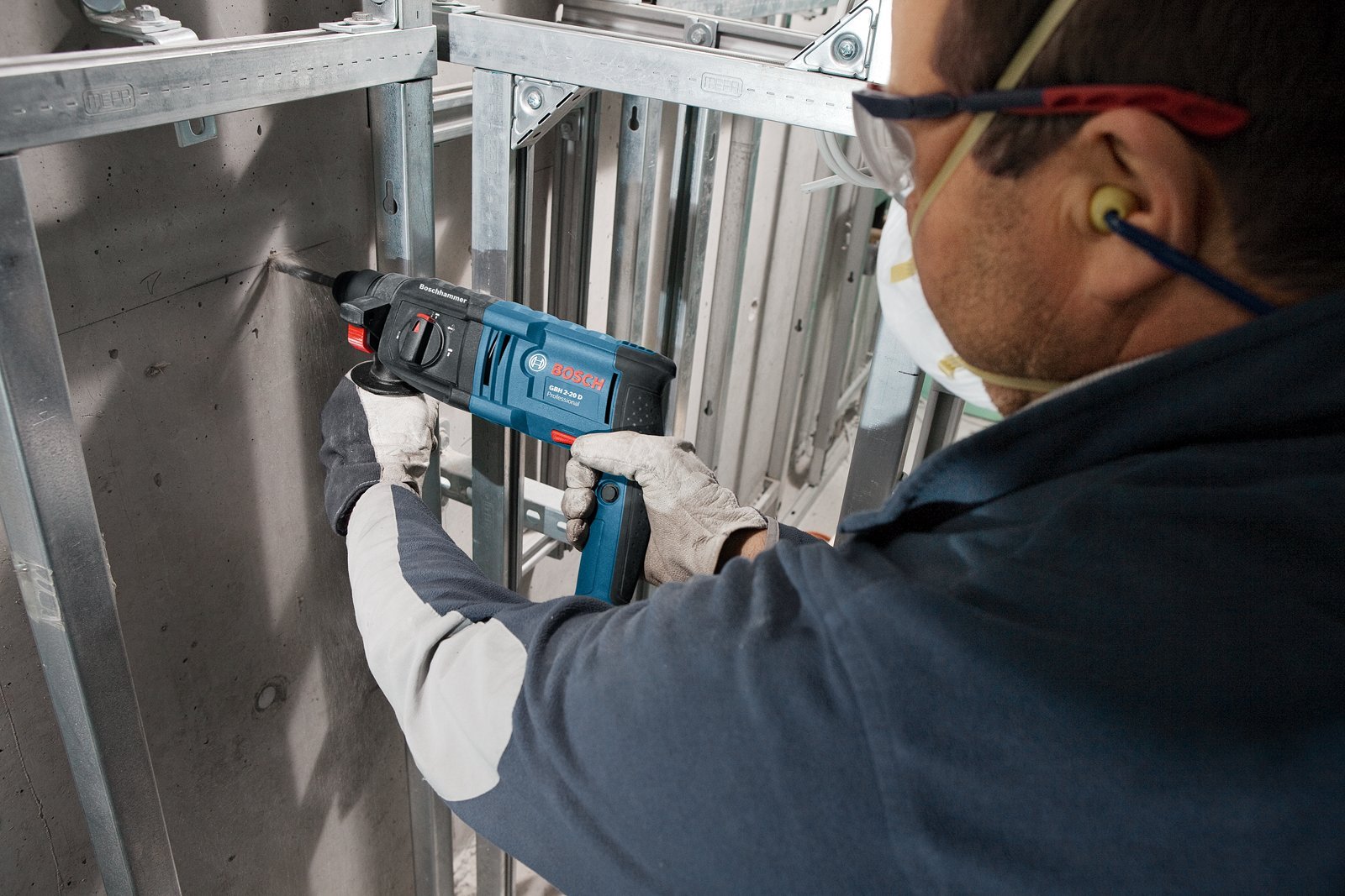 bosch-professional-gbh-2-20-d-bohrhammer-650-w-1-7-j-sds-plus-mit-bohr-und-mei-e image 2