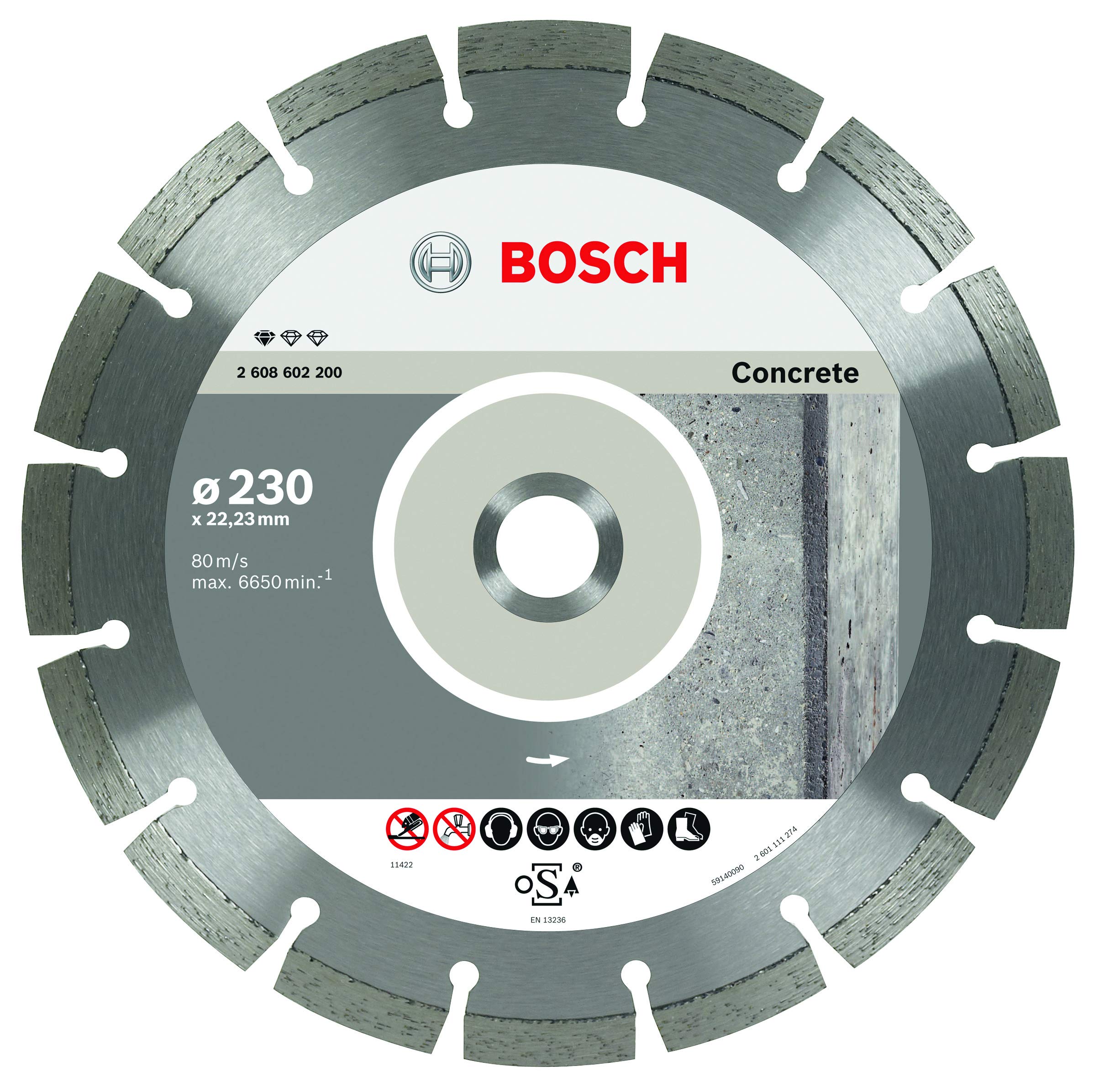 bosch-diamanttrennscheibe-standard-for-concrete-230-x-22-23-mm-f-r-beton-und-por image 1