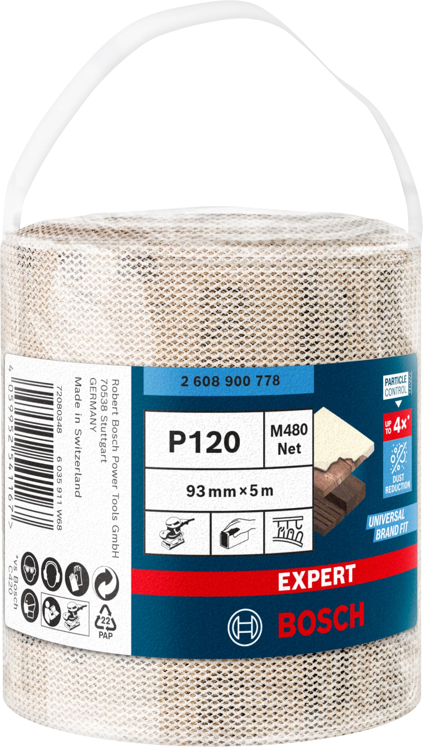 bosch-expert-m480-netzstruktur-schleifrolle-93-mm-x-5-m-k-rnung-120-f-r-farbe-au image 4