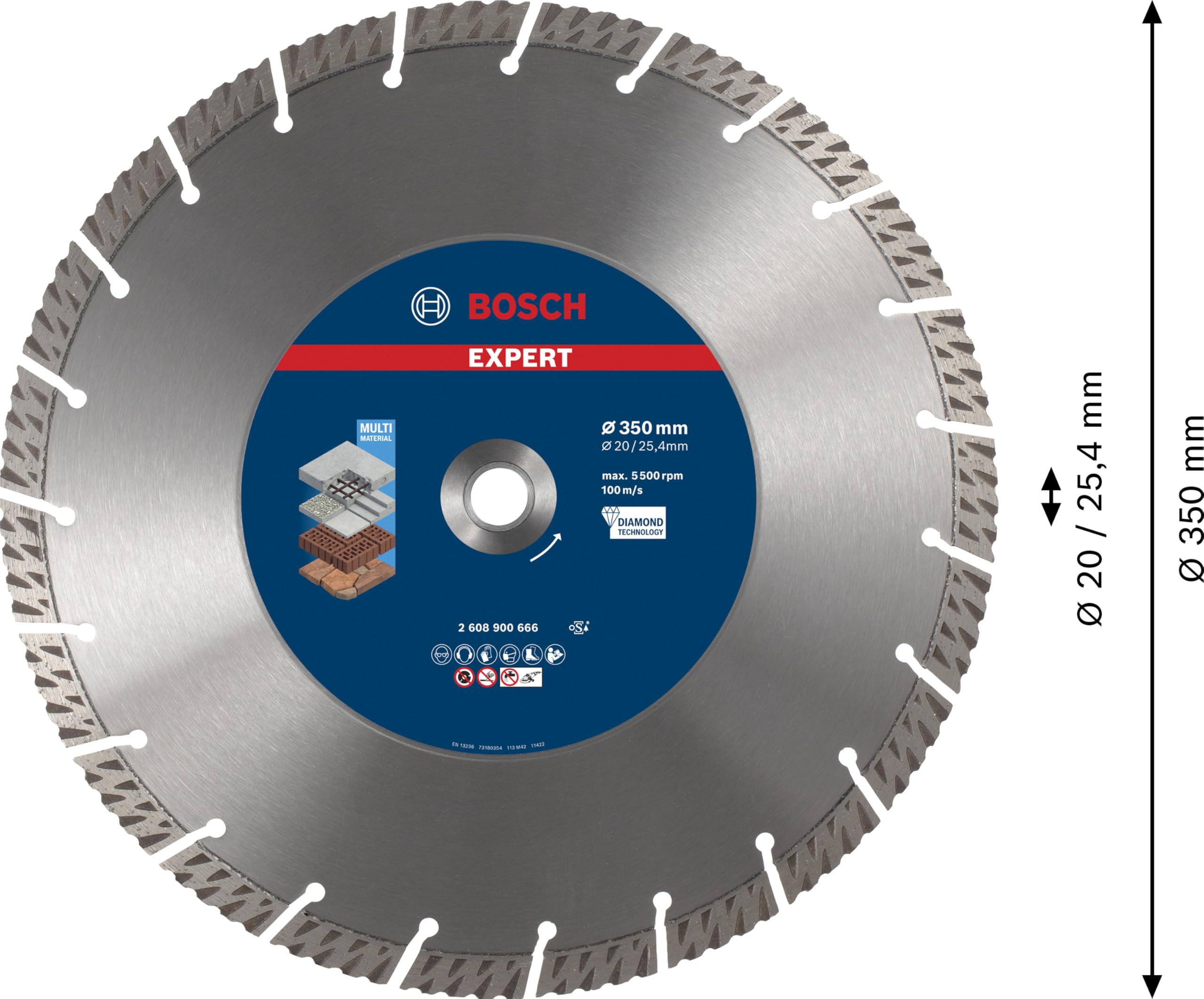bosch-expert-multi-material-diamanttrennscheibe-350-mm-beton-stahlbeton-ziegel-2 image 3