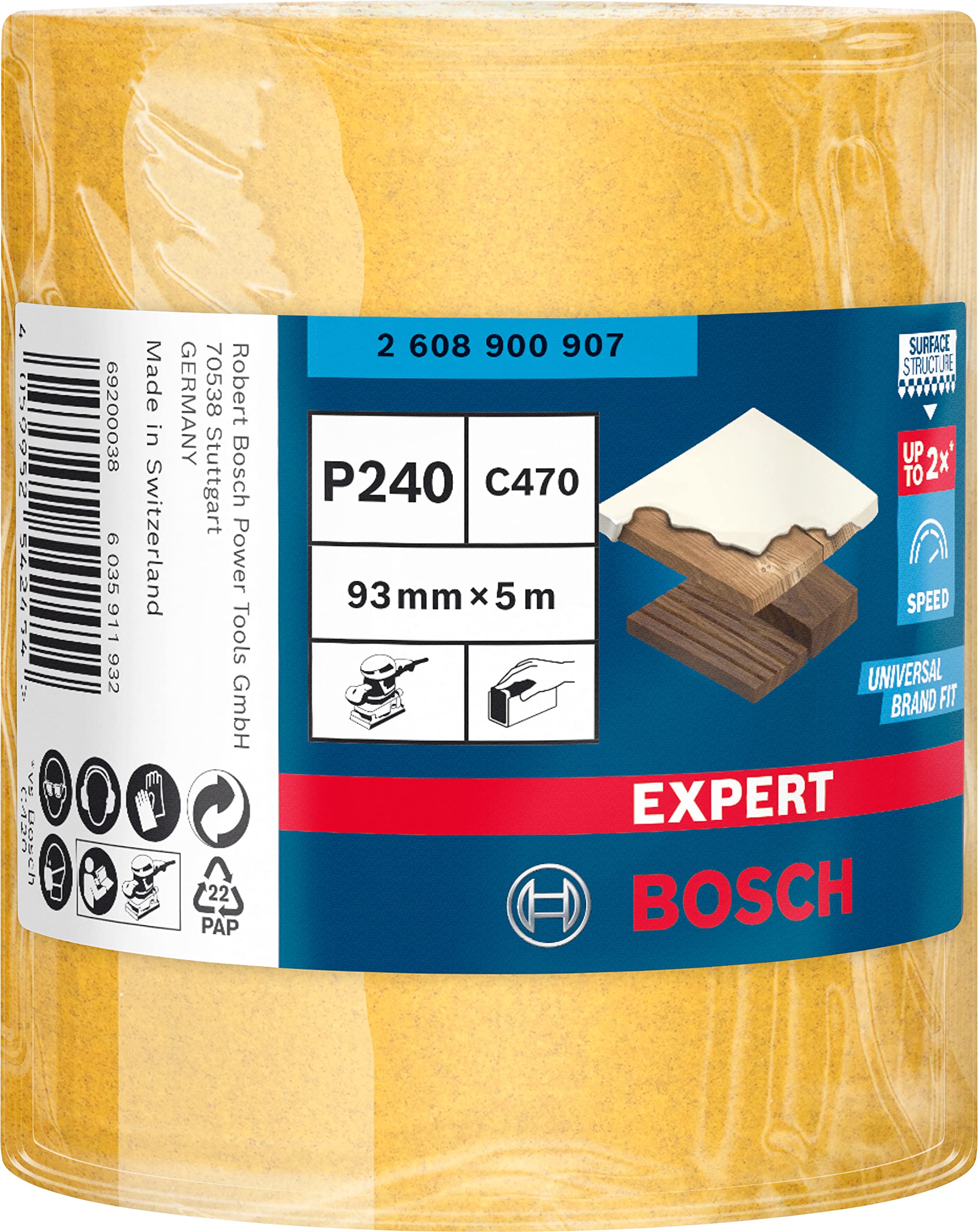 bosch-expert-c470-schleifpapierrolle-93-mm-x-5-m-k-rnung-240-f-r-farbe-auf-holz- image 2