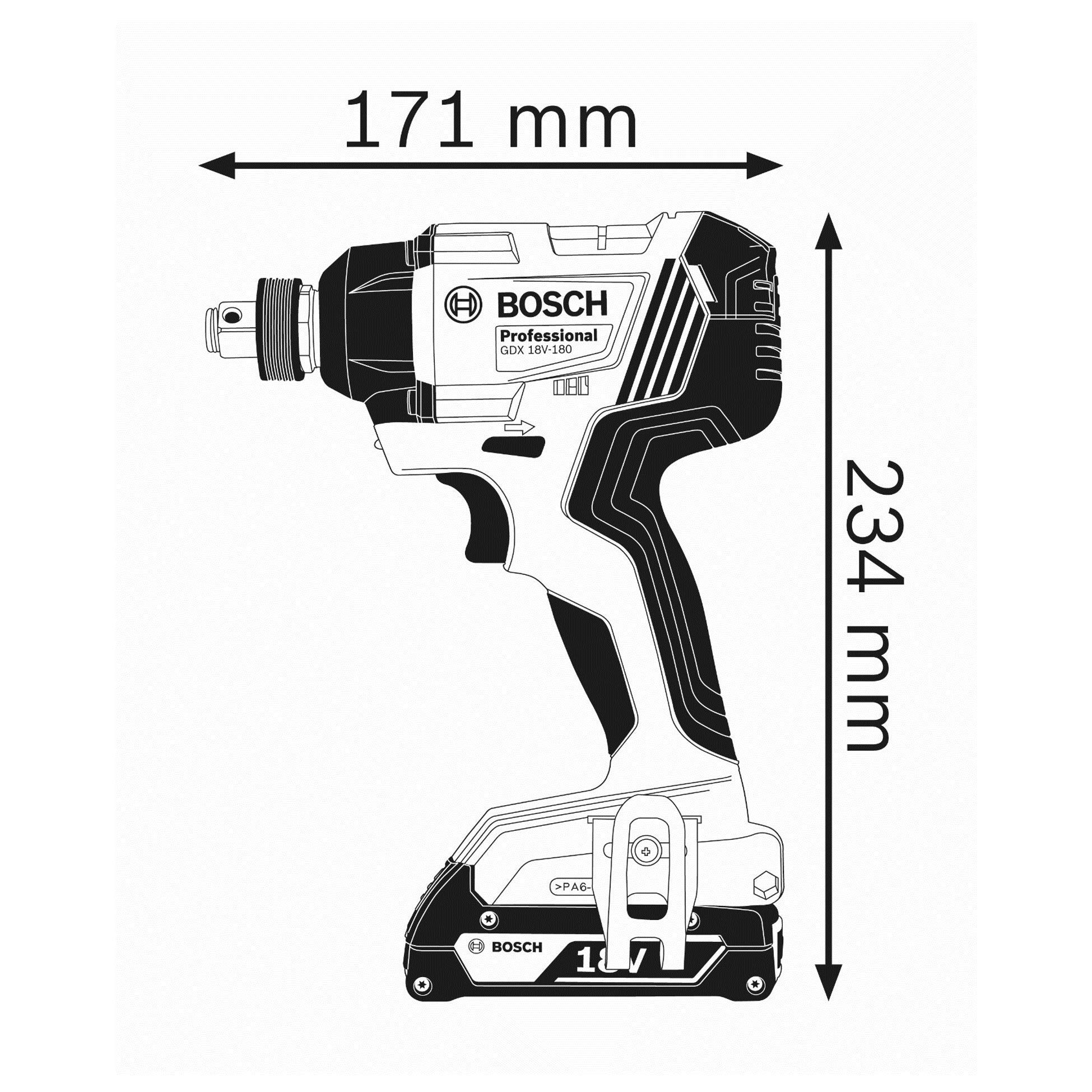 bosch-professional-akku-drehschlagschrauber-gdx-18v-180-18-v-180-nm-ohne-akku-un image 2
