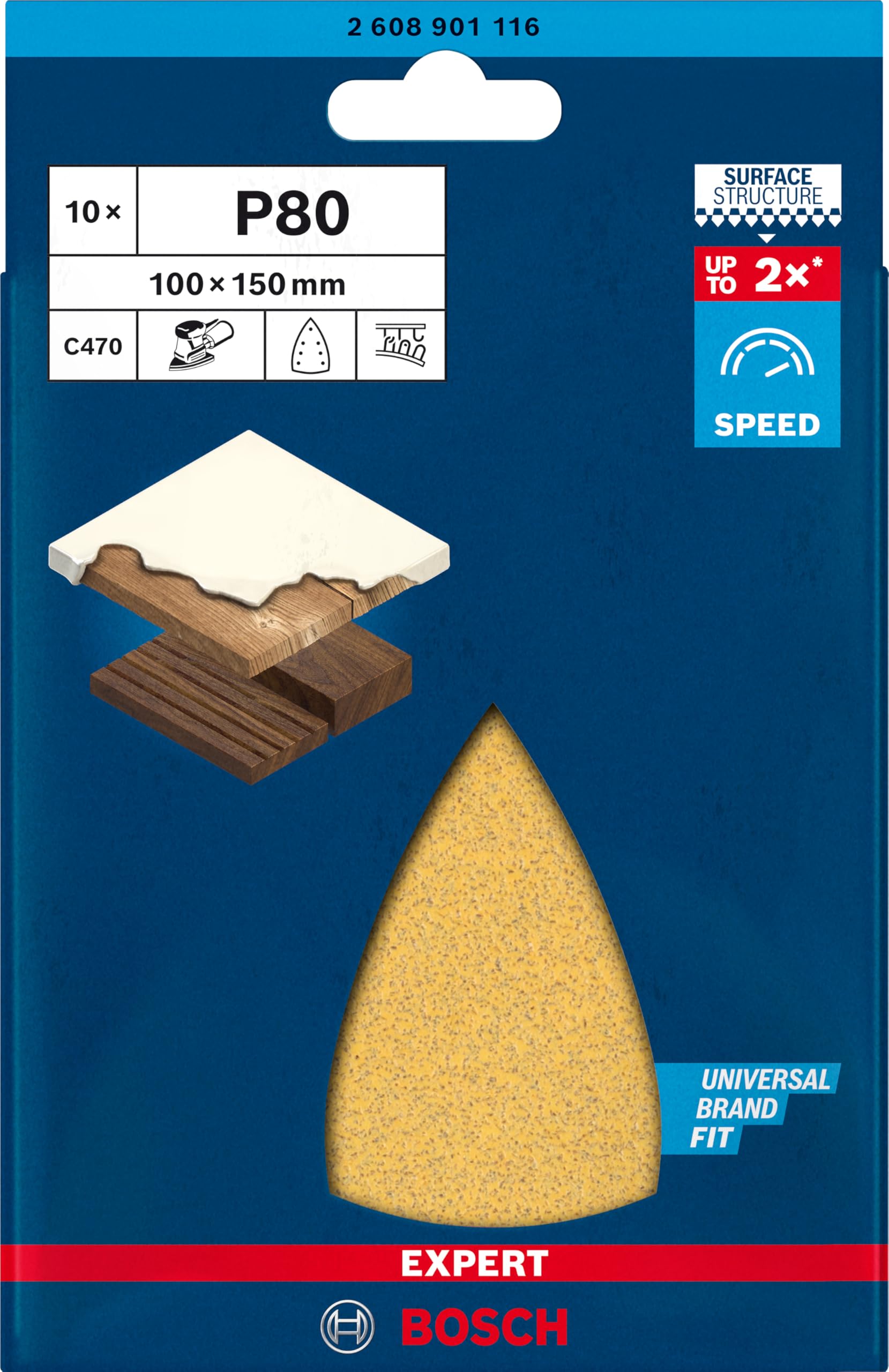 bosch-expert-c470-schleifblatt-set-10x-schleifbl-tter-mit-7-l-chern-100-x-150-mm image 2