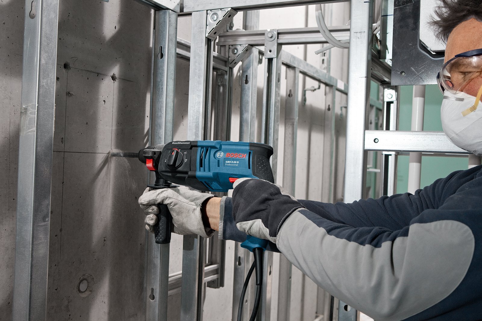 bosch-professional-gbh-2-20-d-bohrhammer-650-w-1-7-j-sds-plus-mit-bohr-und-mei-e image 3