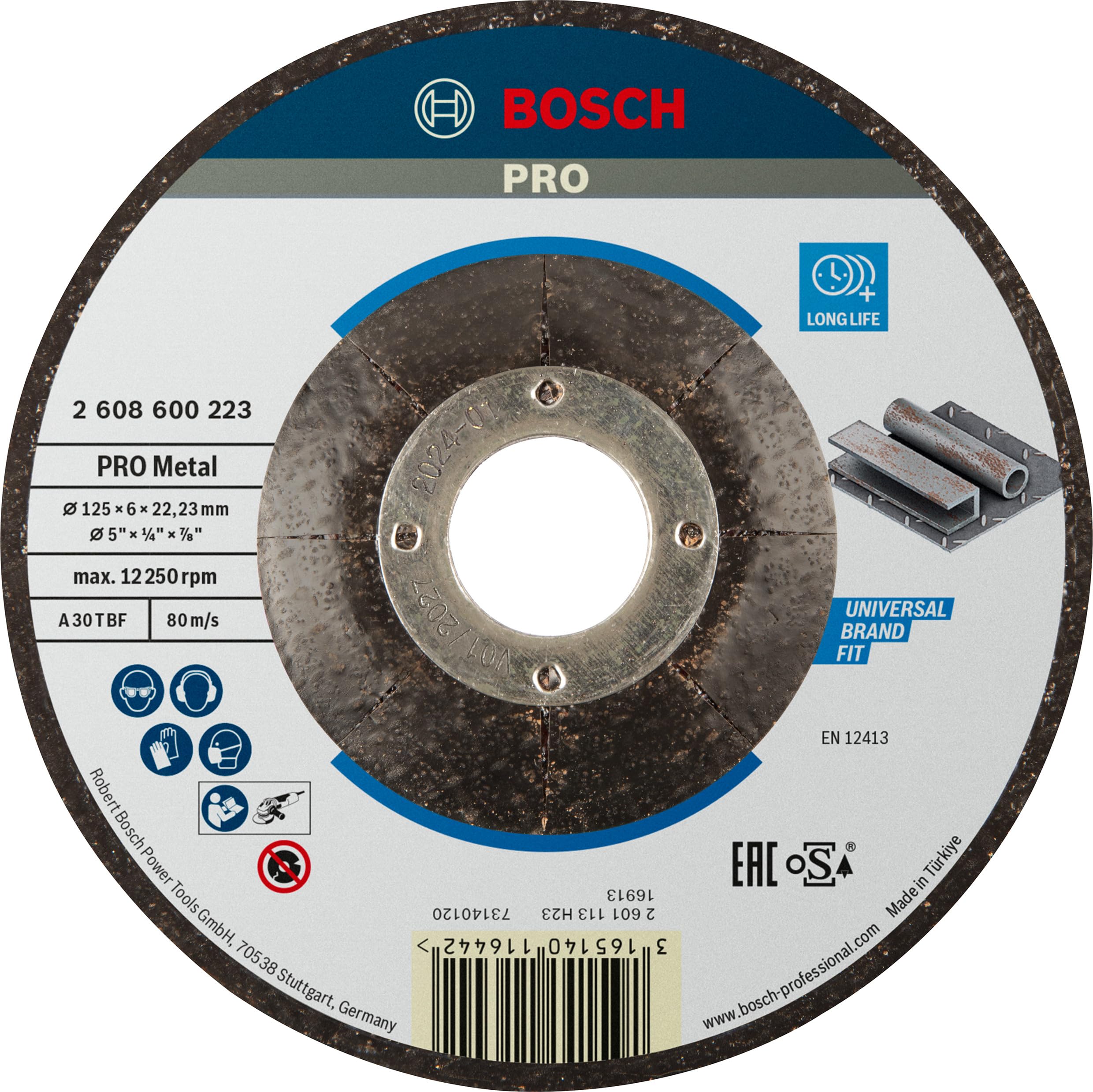 bosch-professional-pro-metal-longlife-schruppscheibe-125-x-6-x-22-23-mm-f-r-stah image 1