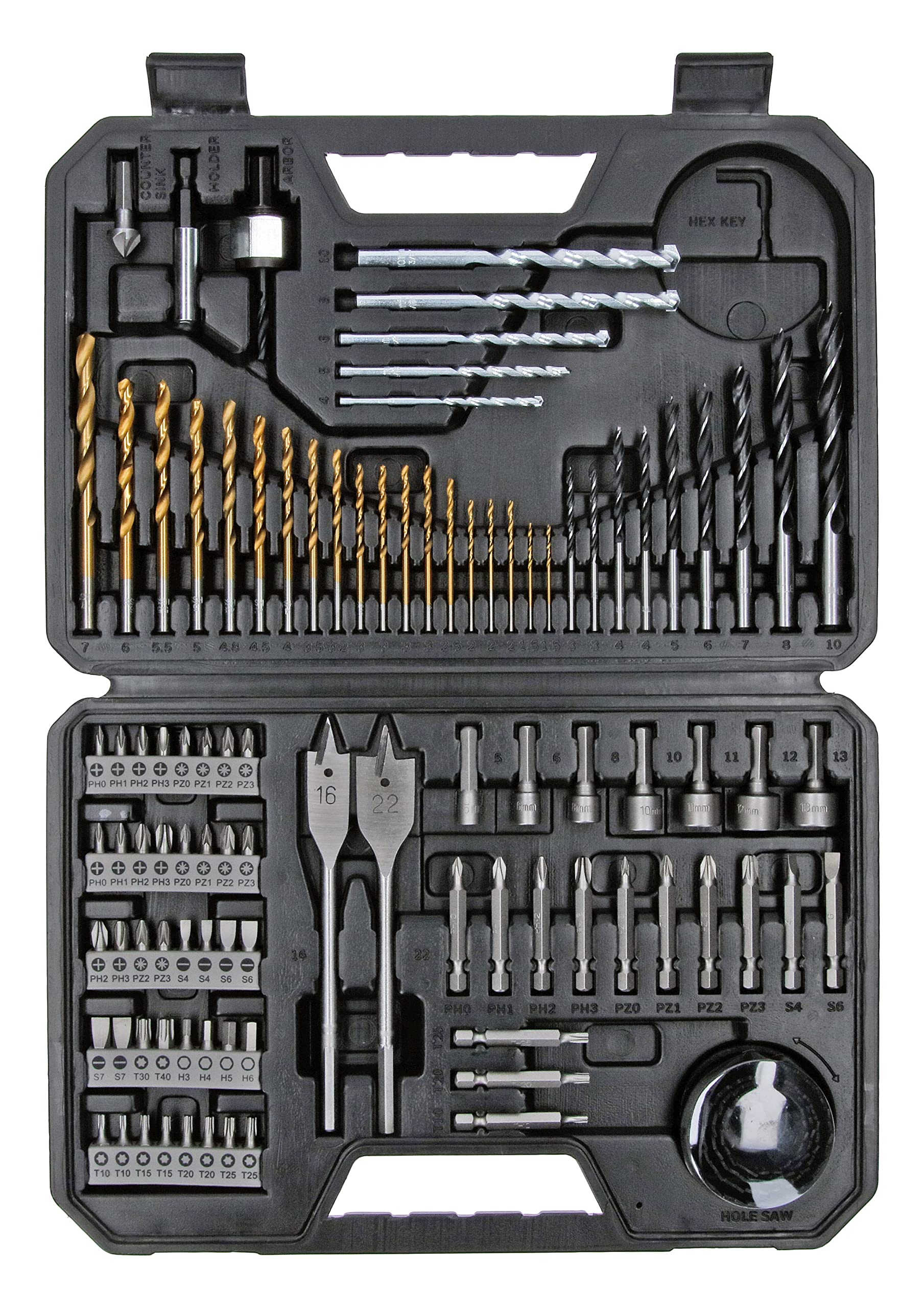 bosch-professional-103tlg-bohrer-und-bit-set-titanium-box-bohrer-f-r-holz-stein- image 2